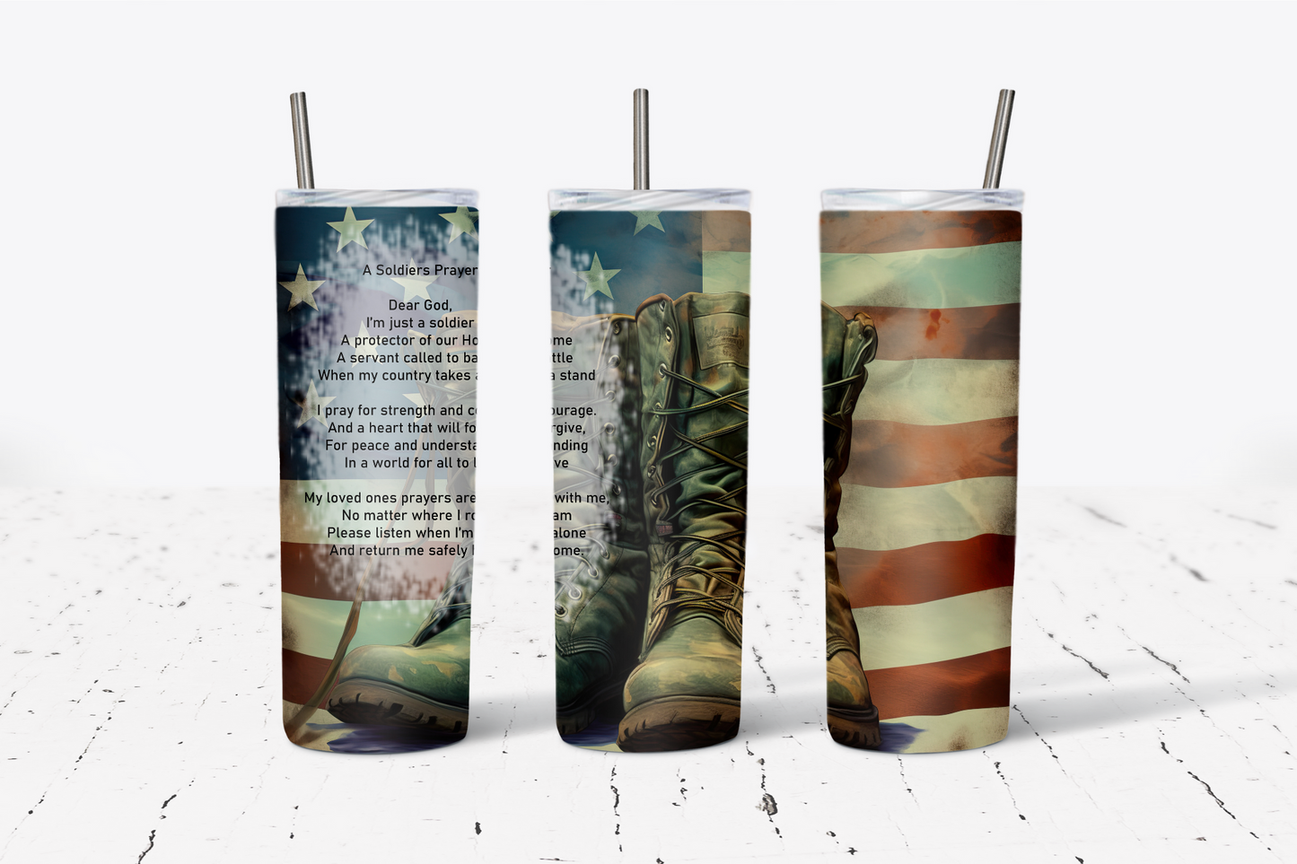 A Soldiers Prayer 20oz Tumbler