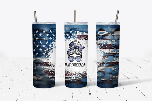 Air Force Mom Bun 20oz Tumbler