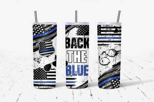 Back The Blue Badge 20oz Tumbler