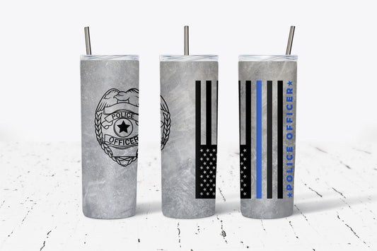 Blue Line Badge 20oz Tumbler