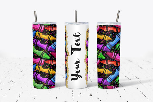 Colorful Crayon Split CUSTOM 20oz Tumbler