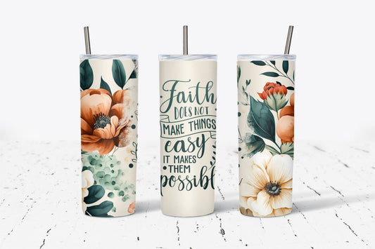 Faith Floral 20oz Tumbler