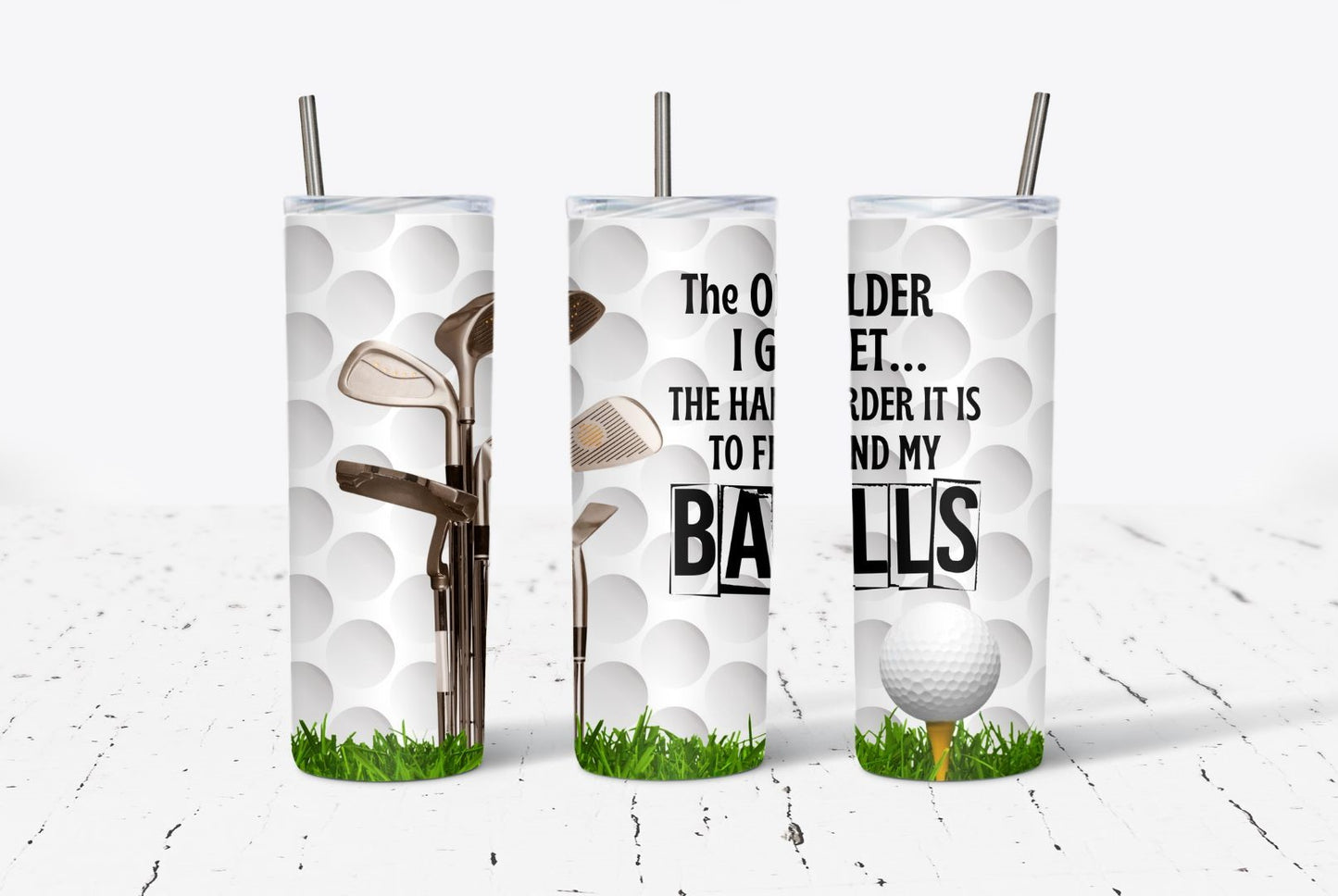 Find My Golf Balls 20oz Stainless Steel Tumbler