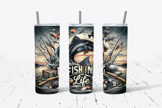 Fishing Life Catfish 20oz Tumbler