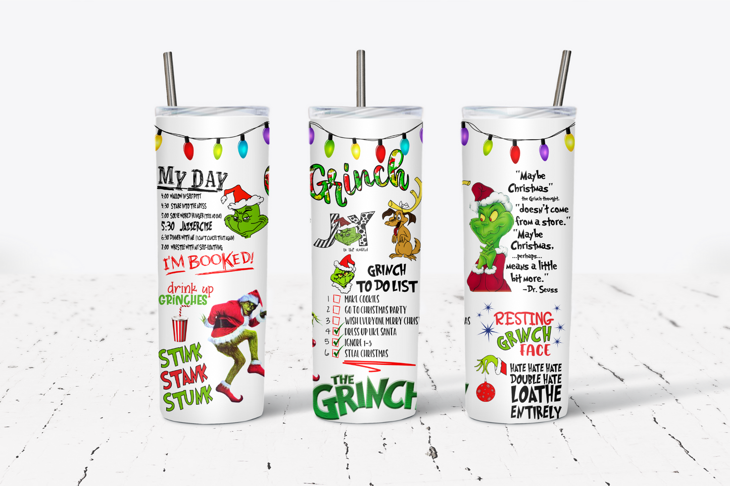 Grinchy Christmas 20oz Tumbler