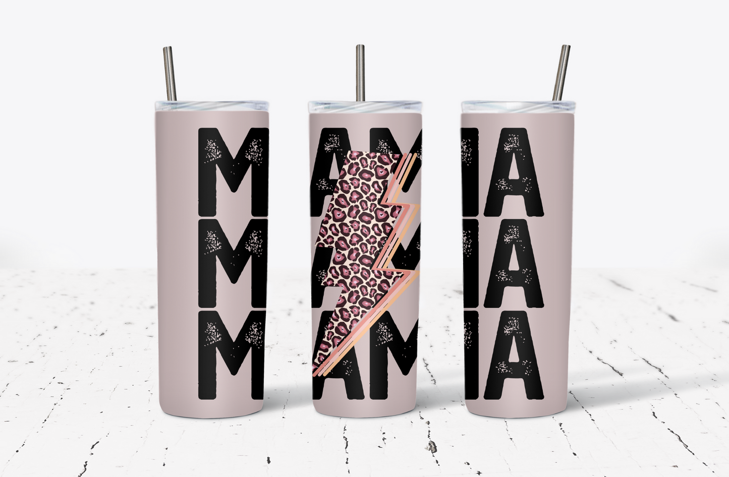 MAMA Leopard Lightning 20oz Tumbler