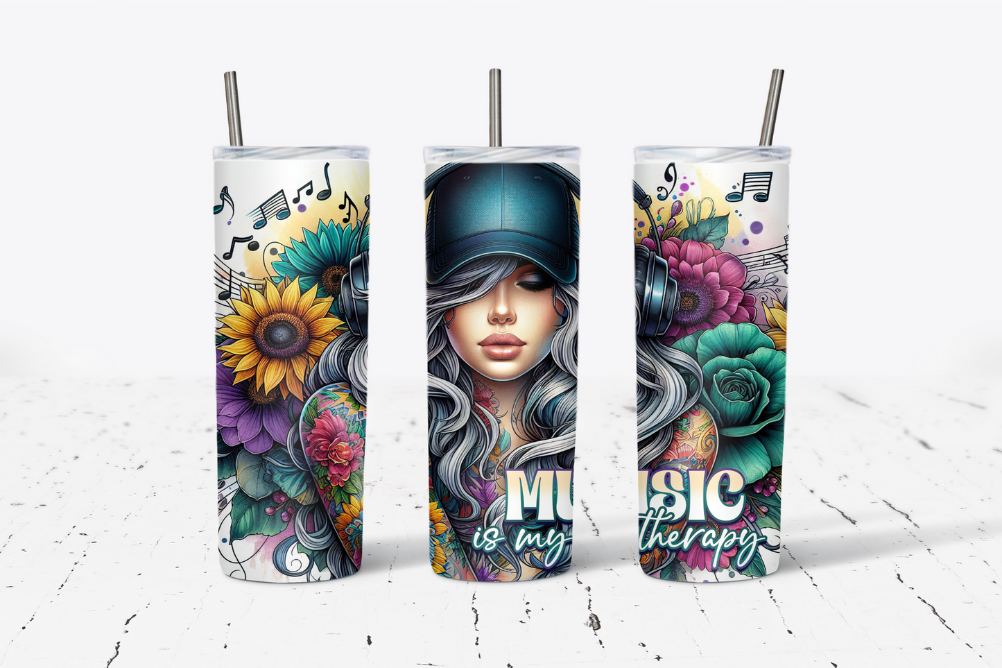 Music Is My Therapy 20oz Tumbler