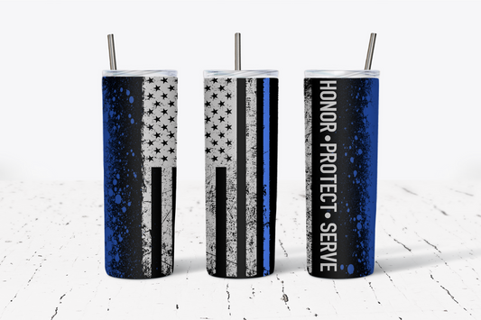 Police Honor Protect Serve 20oz Tumbler