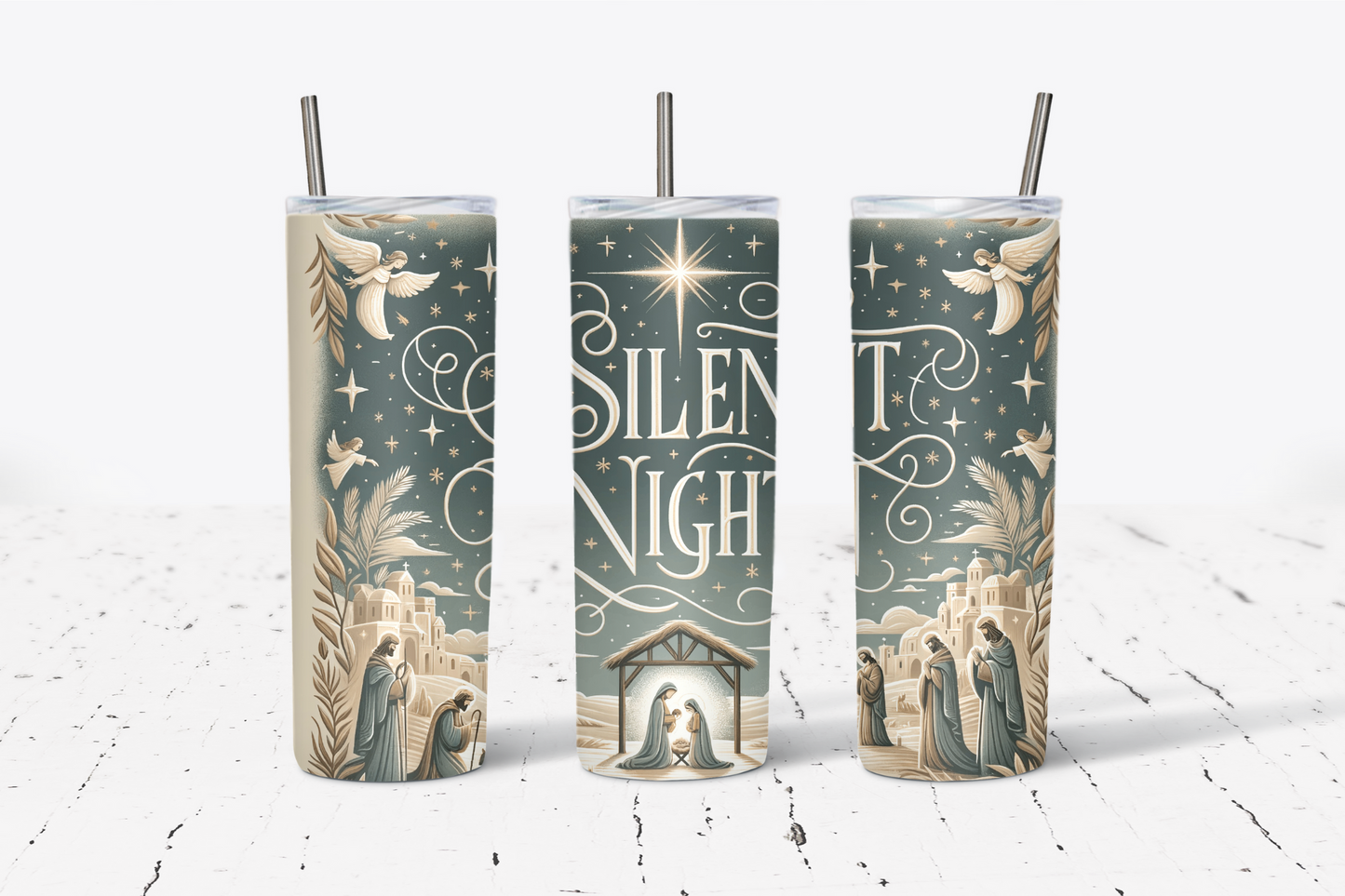 Silent Night 20oz Stainless Steel Tumbler