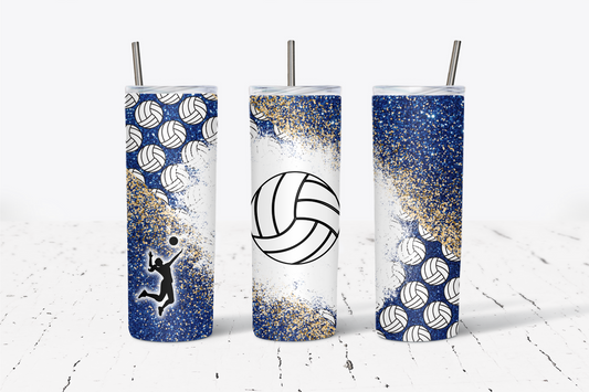 Volleyball Spike Navy 20oz Tumbler