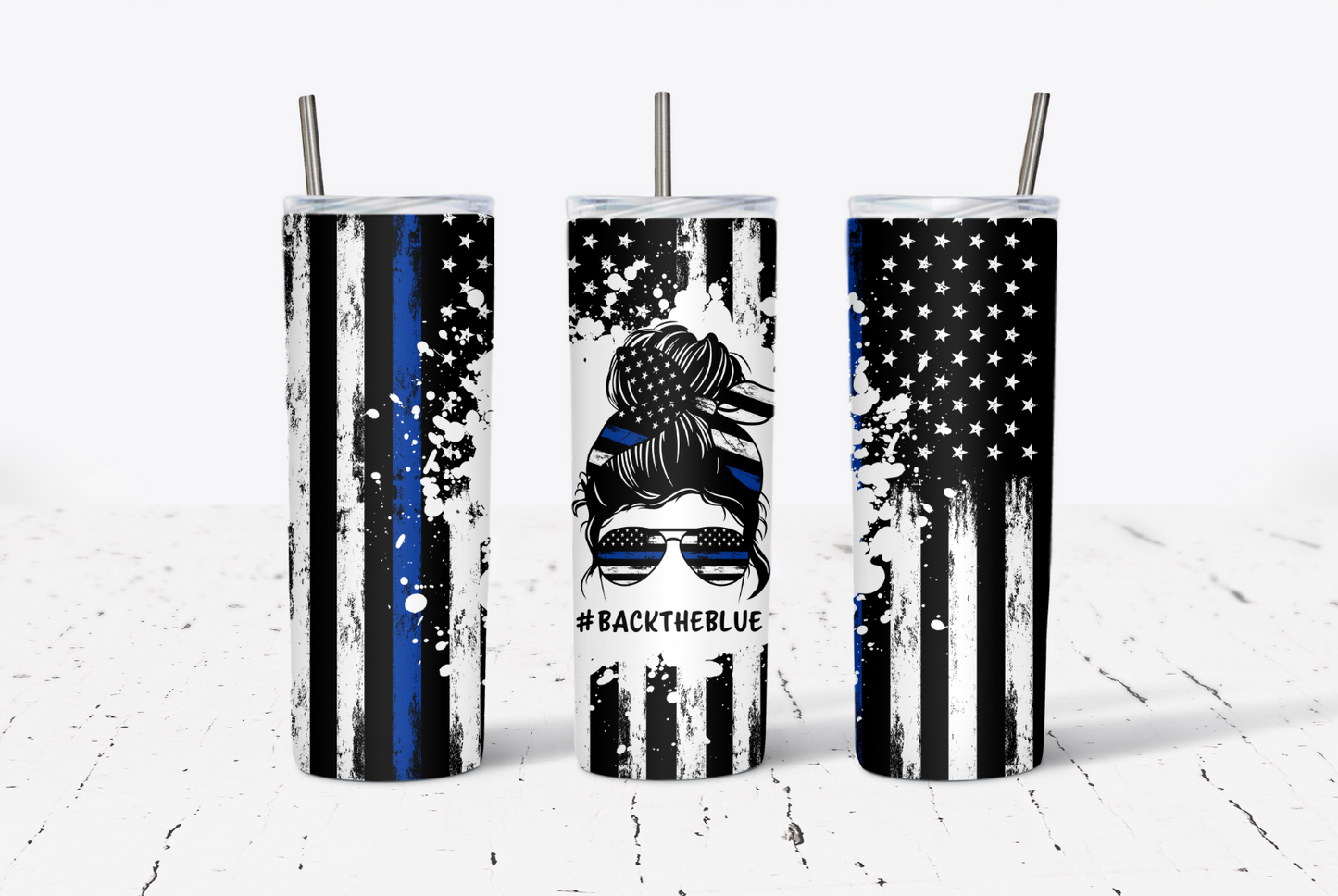 Back The Blue 20oz Tumbler