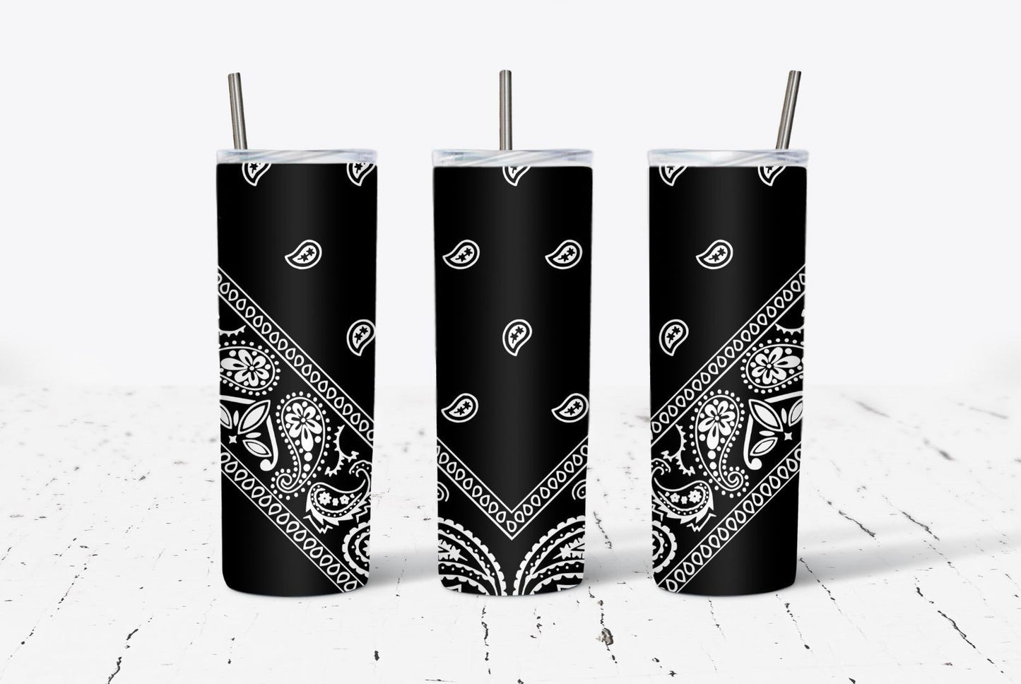 Black Bandana 20oz Tumbler