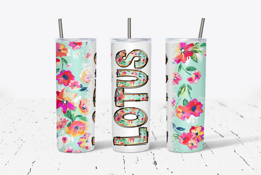 Bright Floral Summer CUSTOM 20oz Tumbler