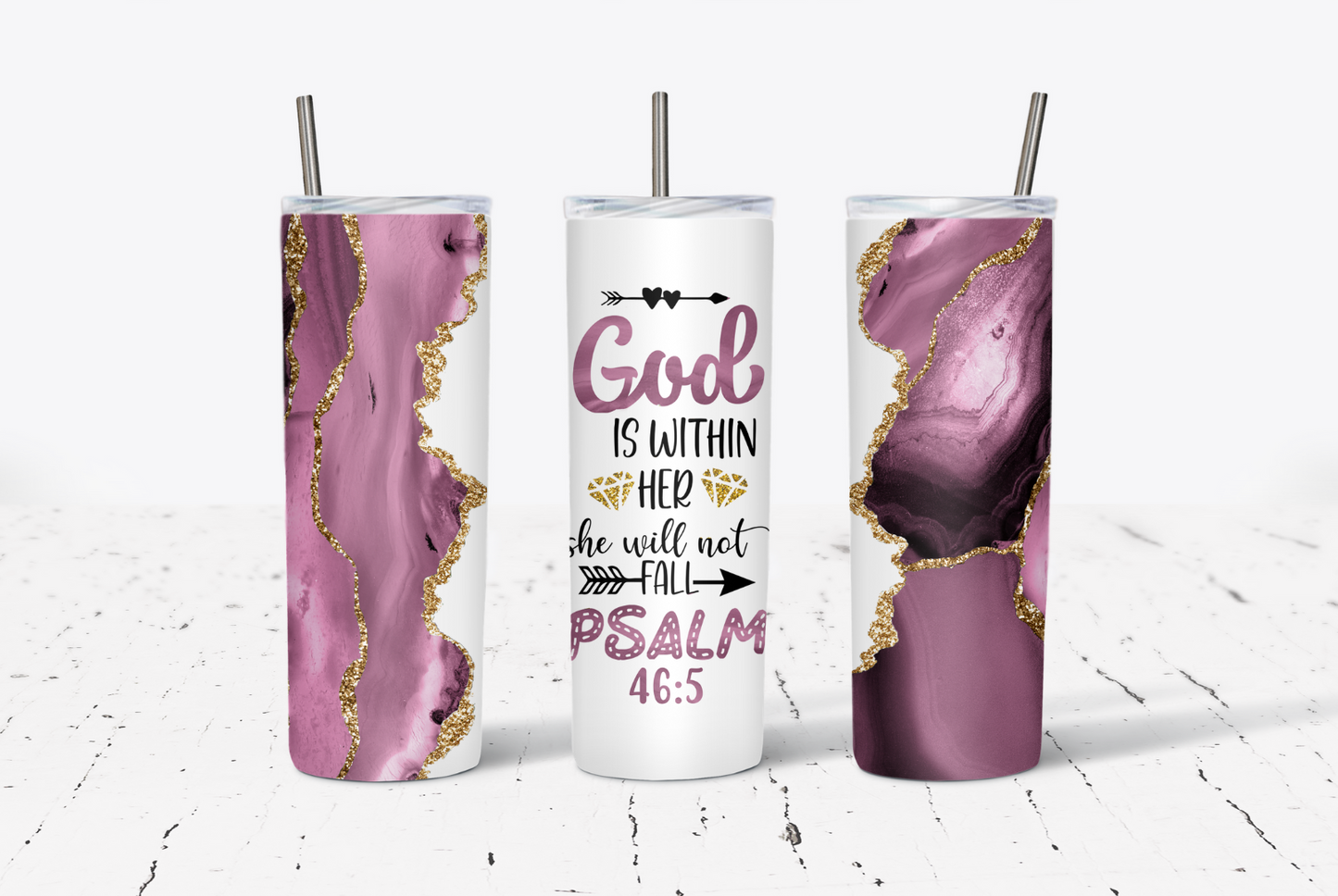 God Is Within Her She Will Not Fall 20oz Tumbler