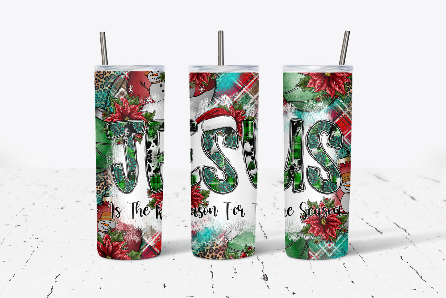 Jesus Is The Reason For The Season Western 20oz Tumbler