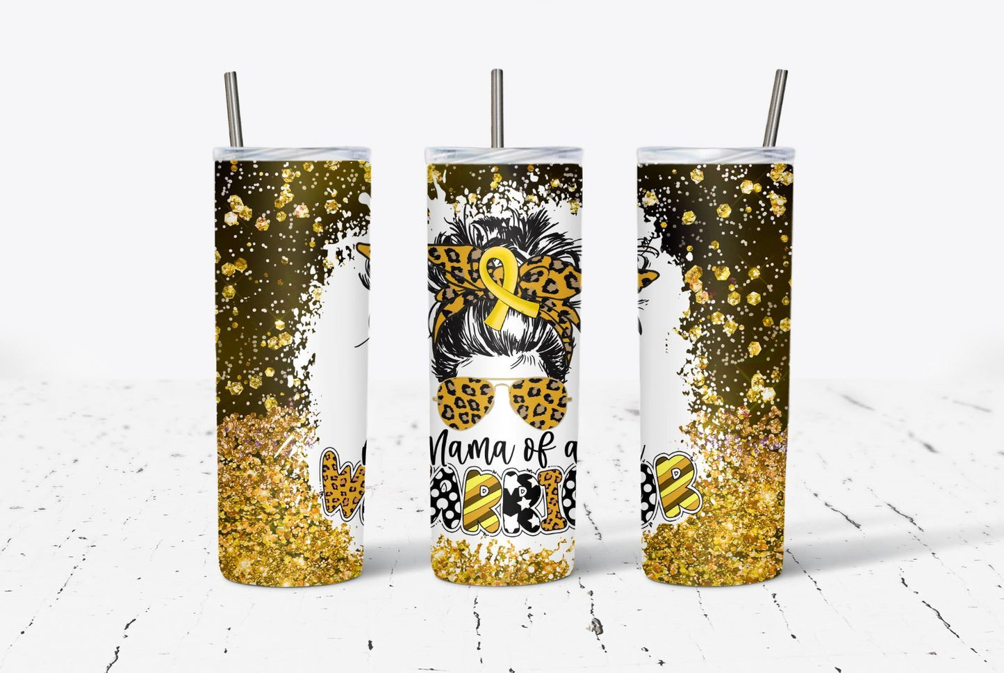 Mama of A Warrior Childhood Cancer 20oz Tumbler