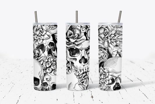 Succulent Skull 20oz Tumbler