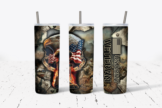 US Army Veteran 20oz Tumbler